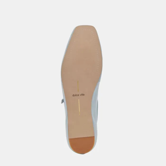 Flats and Loafers Women Dolce Vita Reyes Ballet Flats Sky Blue Crinkle Patent