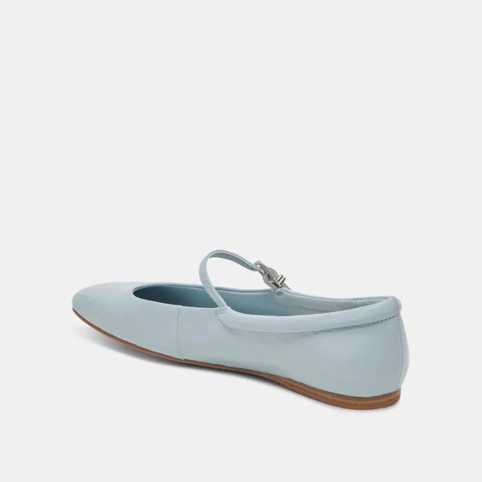 Flats and Loafers Women Dolce Vita Reyes Ballet Flats Sky Blue Crinkle Patent