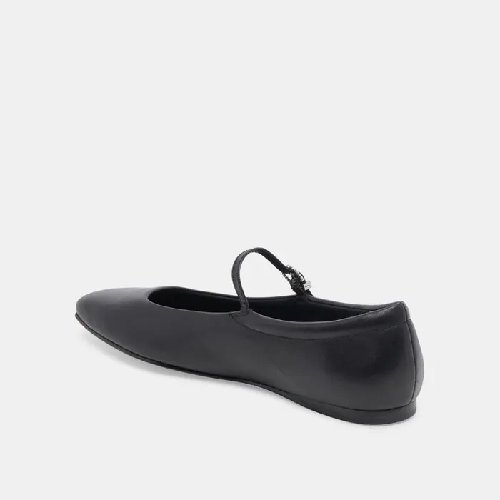 Flats and Loafers Women Dolce Vita Reyes Wide Ballet Flats Black Leather