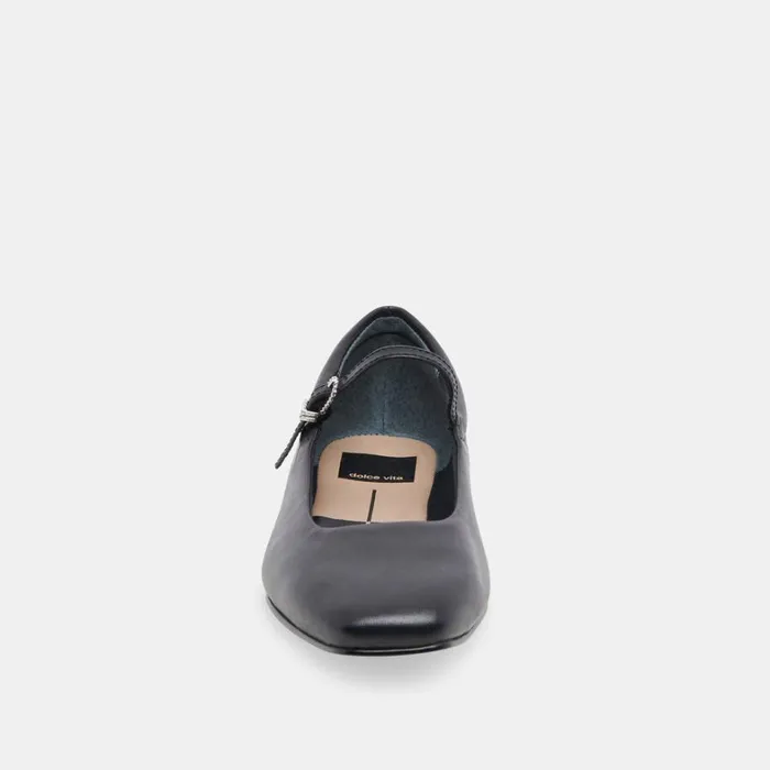 Flats and Loafers Women Dolce Vita Reyes Wide Ballet Flats Black Leather