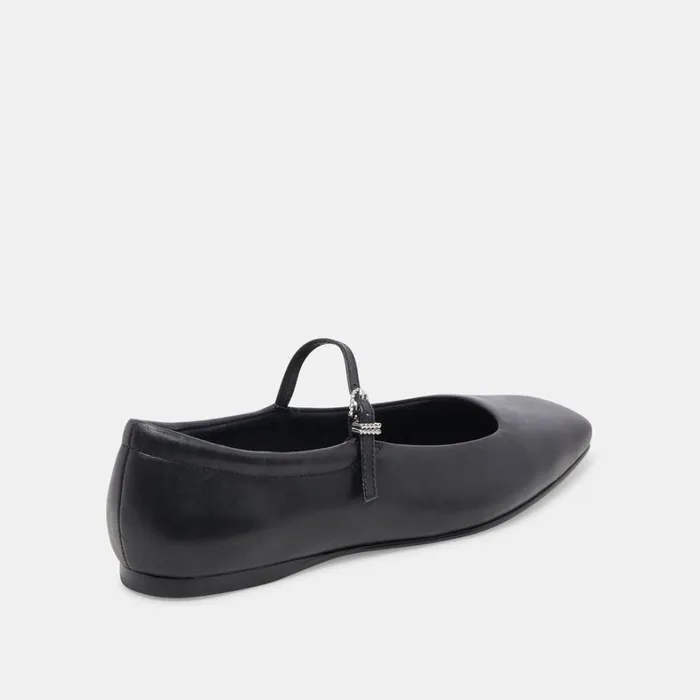 Flats and Loafers Women Dolce Vita Reyes Wide Ballet Flats Black Leather