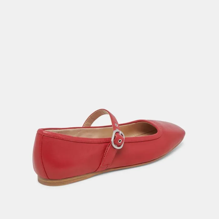 Flats and Loafers Women Dolce Vita Rodni Ballet Flats Red Leather