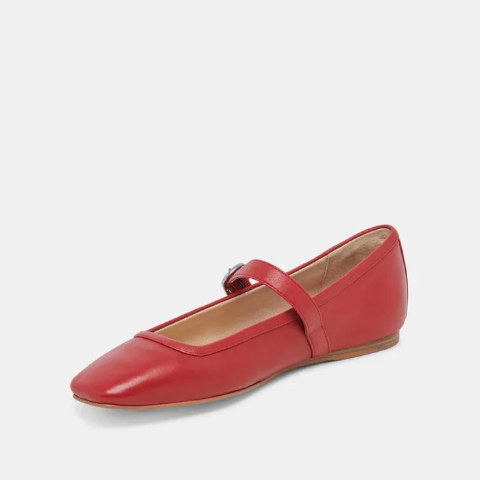 Flats and Loafers Women Dolce Vita Rodni Ballet Flats Red Leather