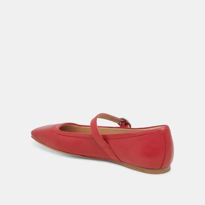 Flats and Loafers Women Dolce Vita Rodni Ballet Flats Red Leather