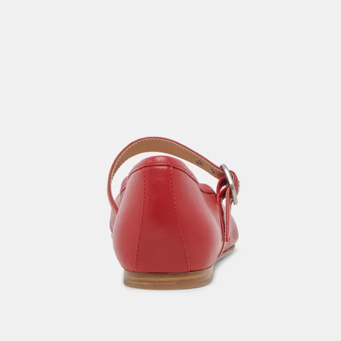 Flats and Loafers Women Dolce Vita Rodni Ballet Flats Red Leather