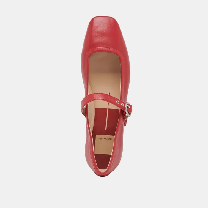Flats and Loafers Women Dolce Vita Rodni Ballet Flats Red Leather