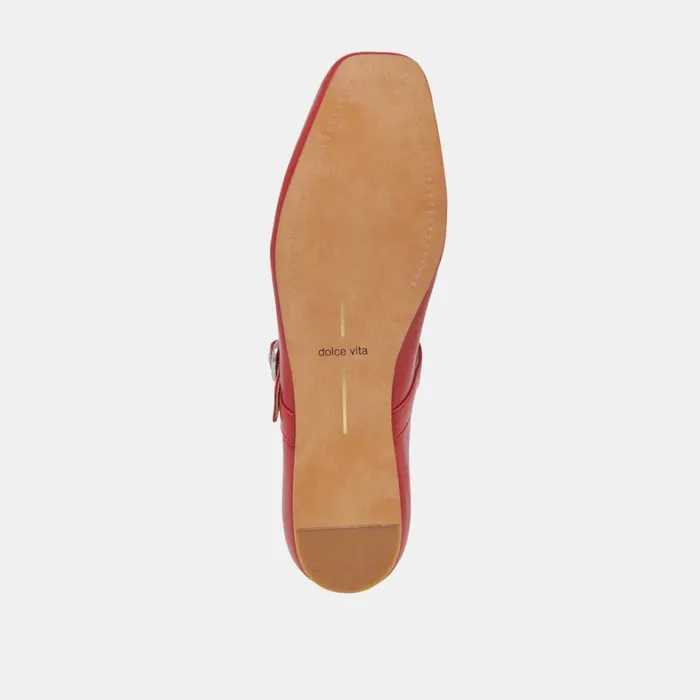Flats and Loafers Women Dolce Vita Rodni Ballet Flats Red Leather