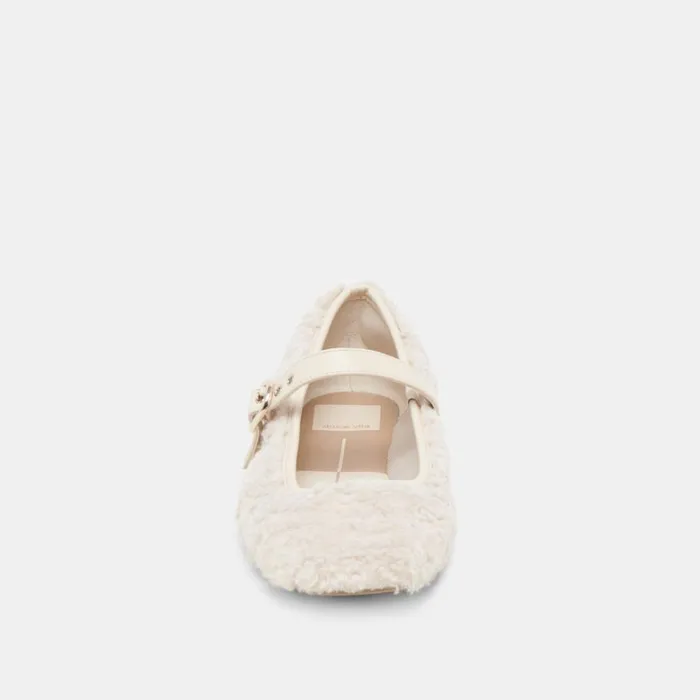 Flats and Loafers Women Dolce Vita Rodni Plush Ballet Flats Creme Plush