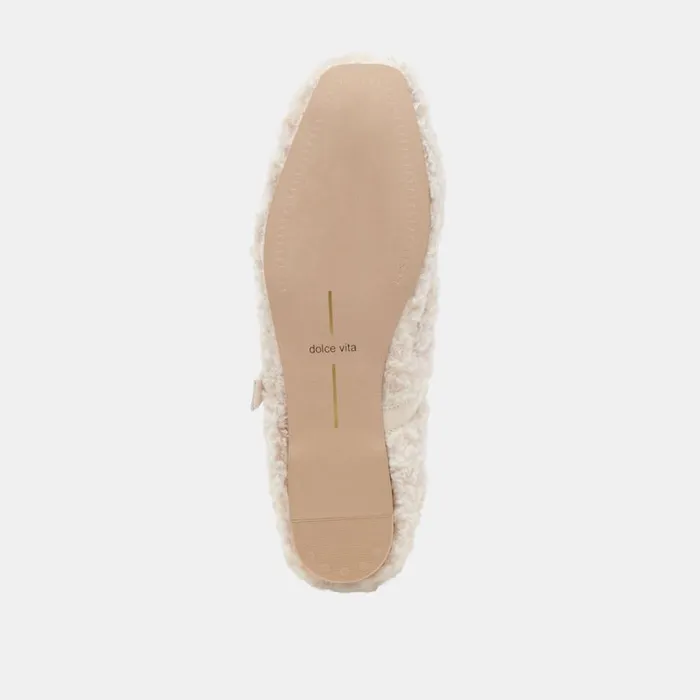 Flats and Loafers Women Dolce Vita Rodni Plush Ballet Flats Creme Plush