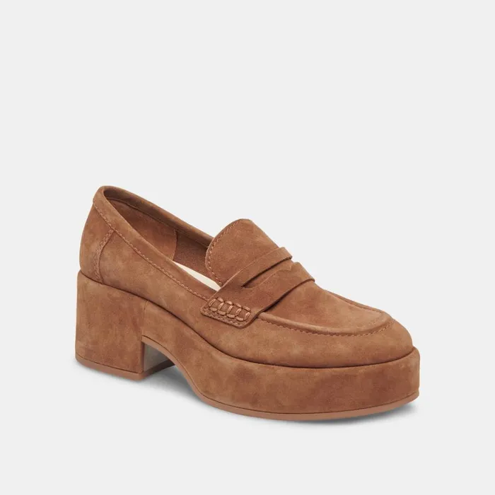 Flats and Loafers Women Dolce Vita Yanni Loafers Chestnut Suede