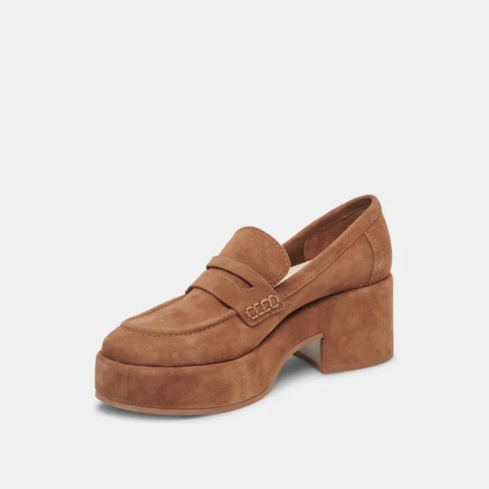 Flats and Loafers Women Dolce Vita Yanni Loafers Chestnut Suede