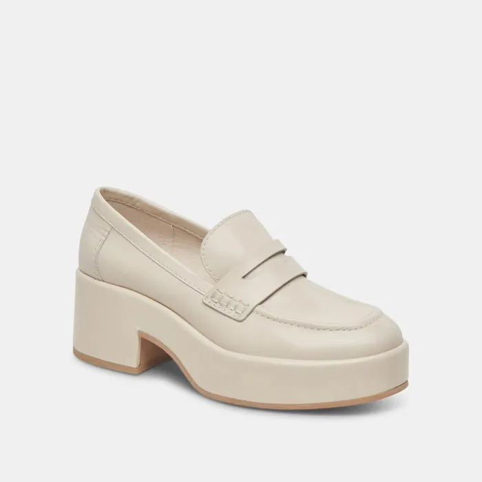 Flats and Loafers Women Dolce Vita Yanni Loafers Ivory Leather