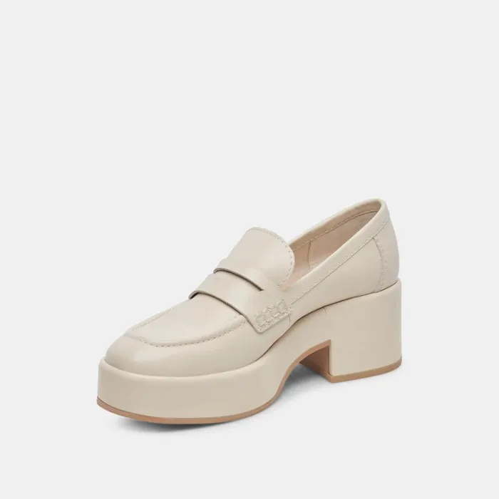 Flats and Loafers Women Dolce Vita Yanni Loafers Ivory Leather