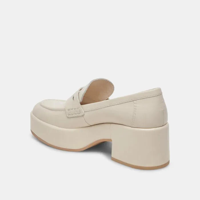 Flats and Loafers Women Dolce Vita Yanni Loafers Ivory Leather