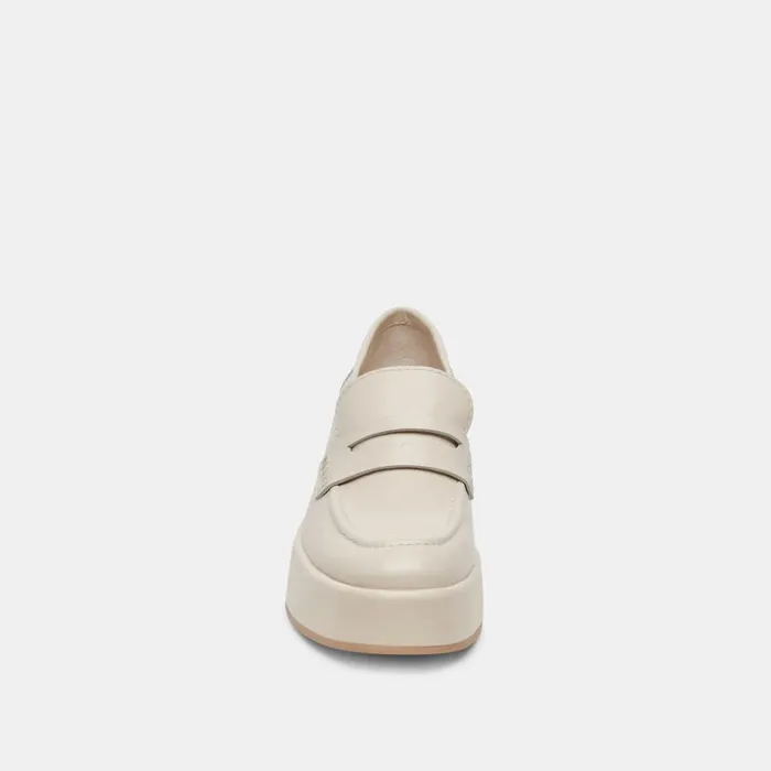 Flats and Loafers Women Dolce Vita Yanni Loafers Ivory Leather