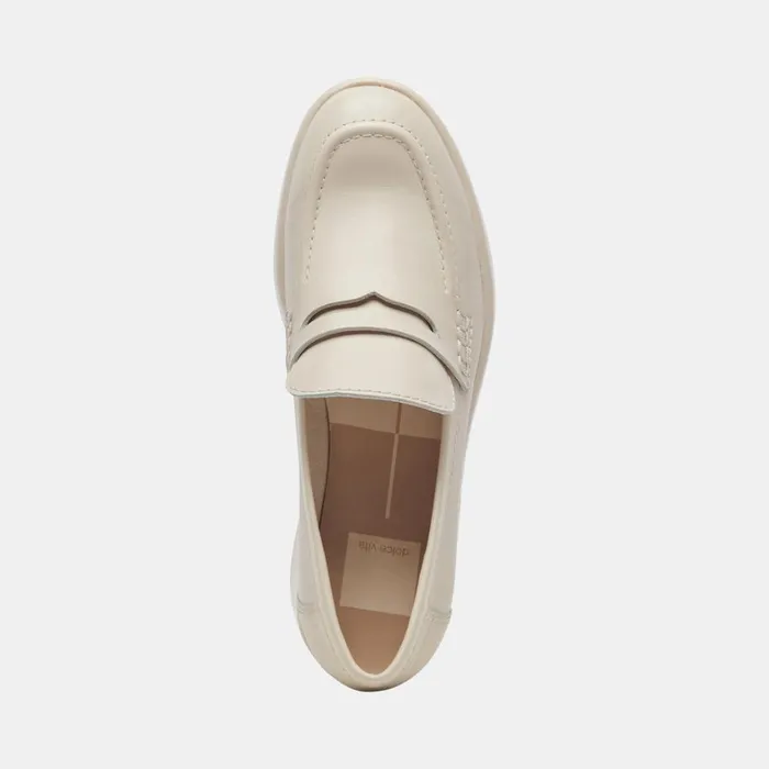 Flats and Loafers Women Dolce Vita Yanni Loafers Ivory Leather