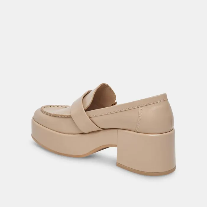 Flats and Loafers Women Dolce Vita Yonder Loafers Sesame Crinkle Patent