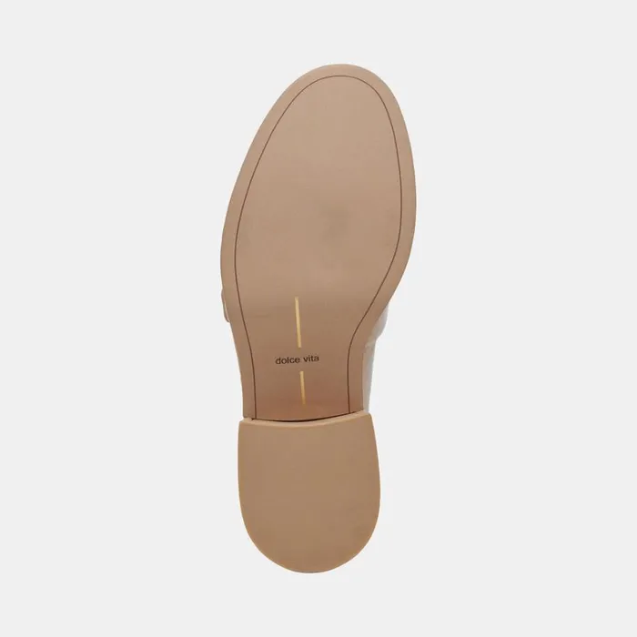 Flats and Loafers Women Dolce Vita Yonder Loafers Sesame Crinkle Patent