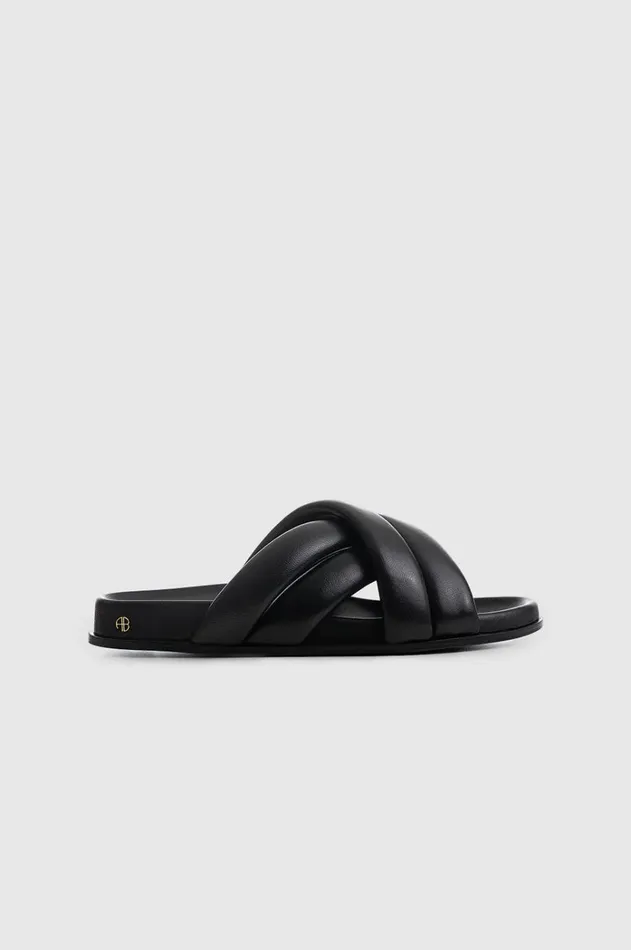 Flats Sandals Women ANINE BING Lizzie Slides In Black ANINE BING