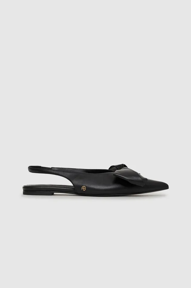 Flats Sandals Women ANINE BING Nina Slingback Flats With Bow 8211 Black