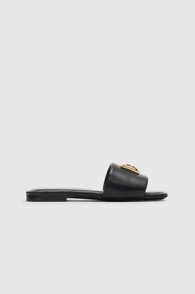 Flats Sandals Women ANINE BING Ria Slides Monogram 8211 Black