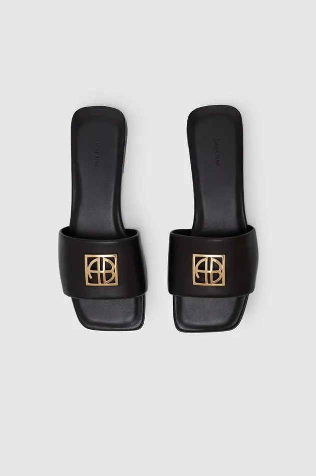 Flats Sandals Women ANINE BING Ria Slides Monogram 8211 Black