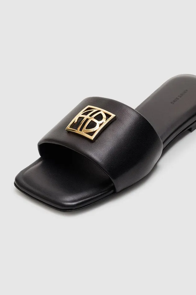 Flats Sandals Women ANINE BING Ria Slides Monogram 8211 Black