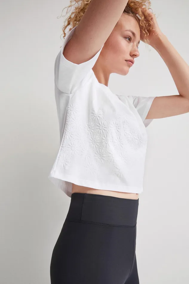 Flocked Sporty Tshirt Women Desigual Sportswear