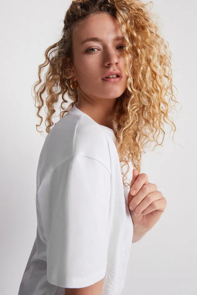 Flocked Sporty Tshirt Women Desigual Sportswear