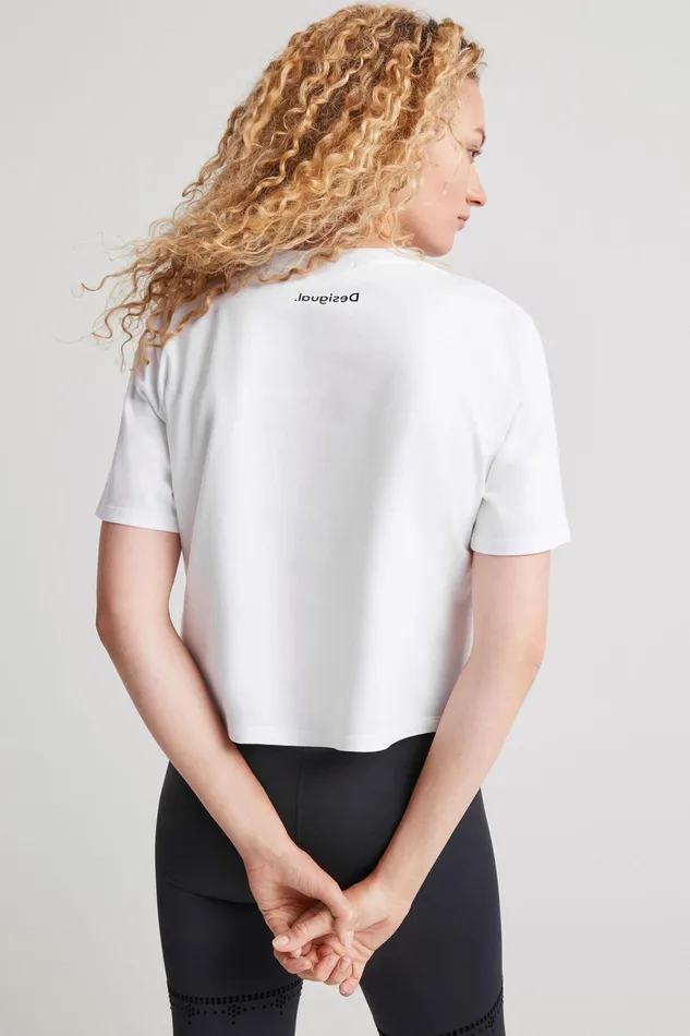 Flocked Sporty Tshirt Women Desigual Sportswear