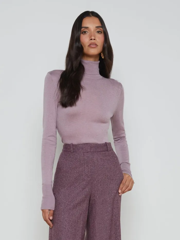 Flora Turtleneck Wisteriagold Women L039Agence Blouses and Tops