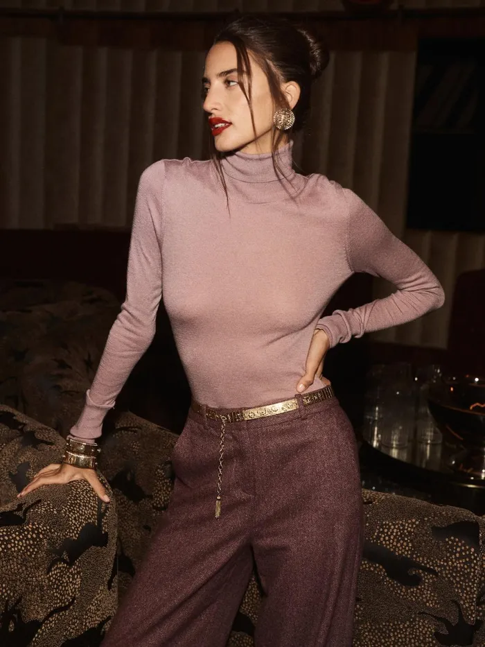Flora Turtleneck Wisteriagold Women L039Agence Blouses and Tops Flora Turtleneck Wisteriagold Women L039Agence Blouses and Tops