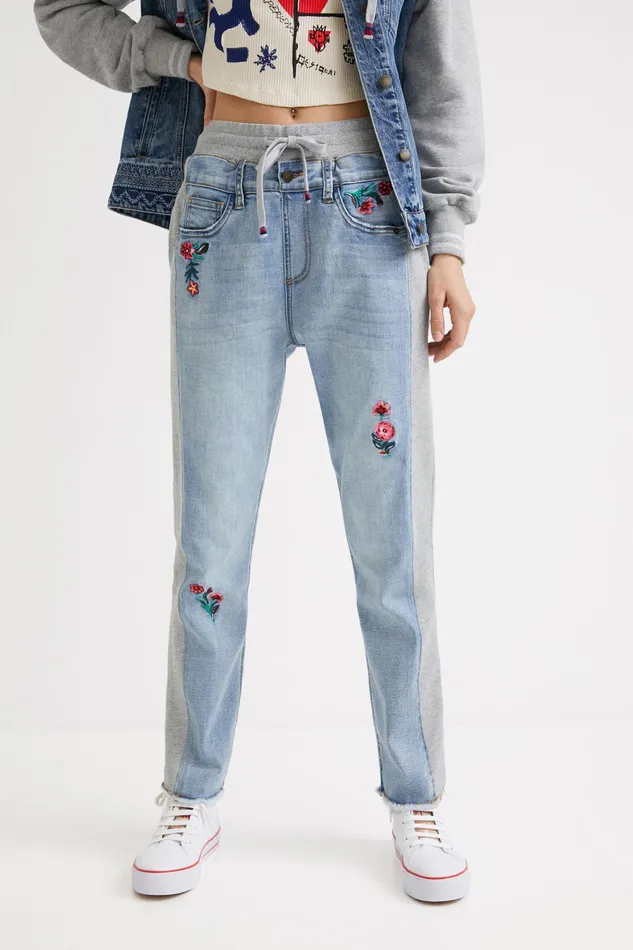 Floral Jogger Jeans Women Desigual Jeans