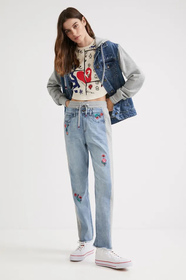 Floral Jogger Jeans Women Desigual Jeans