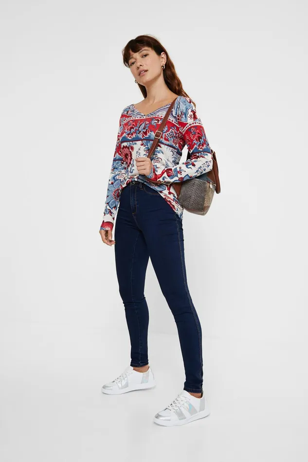 Floral Knit Jumper Women Desigual Sweaters