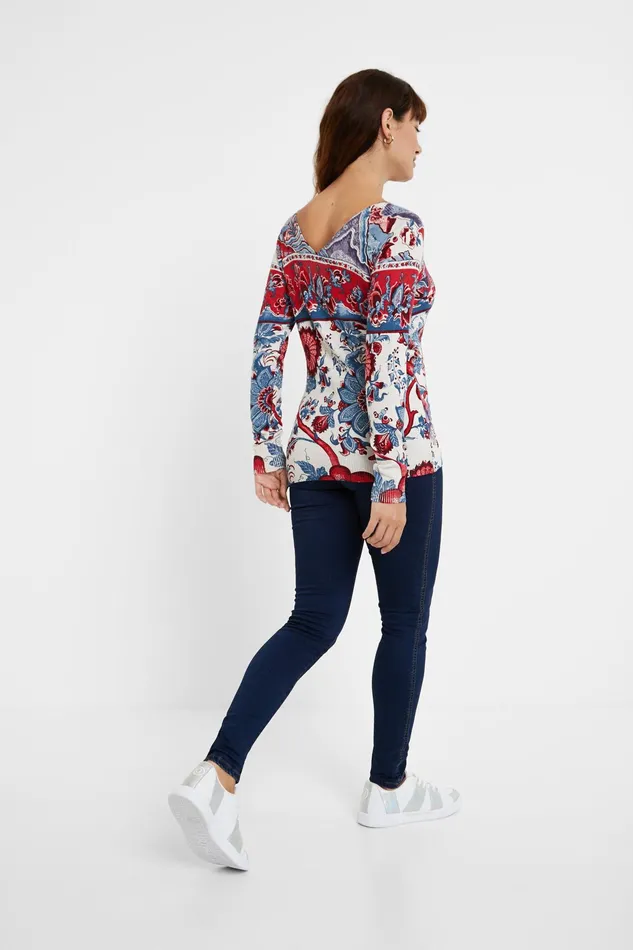 Floral Knit Jumper Women Desigual Sweaters