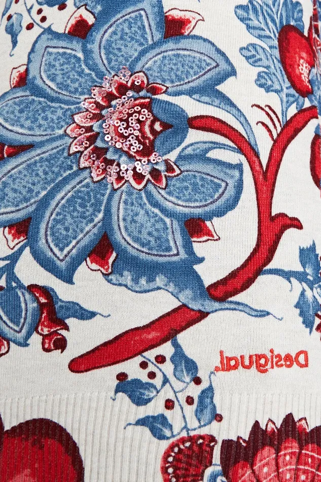 Floral Knit Jumper Women Desigual Sweaters