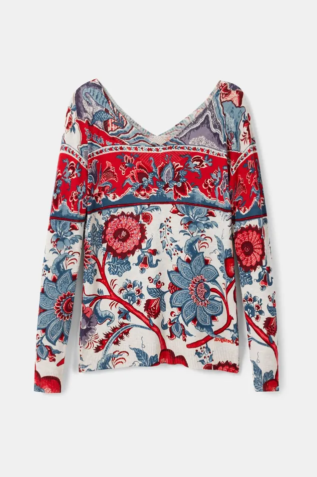 Floral Knit Jumper Women Desigual Sweaters