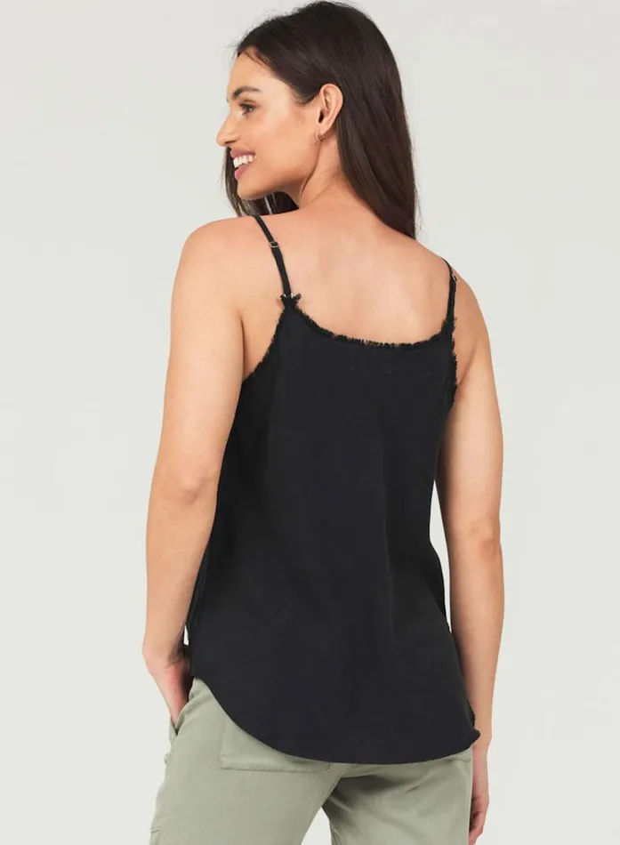 Frayed Tencel Cami 8211 Vintage Black Women Bella Dahl Sleeveless Frayed Tencel Cami 8211 Vintage Black Women Bella Dahl Sleeveless