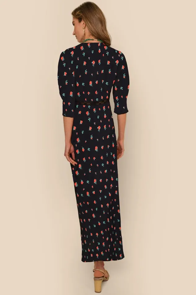 Gemma Vintage Rose Black Women RIXO Dresses Gemma Vintage Rose Black Women RIXO Dresses