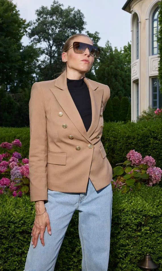 Generation Love Clothing Blazers and Jackets Women Amelia Suiting Blazer Camel