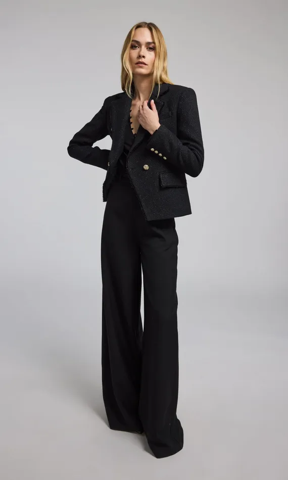 Generation Love Clothing Blazers and Jackets Women Eliza Tweed Blazer Black