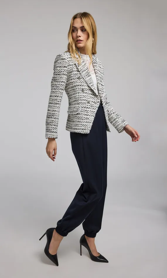 Generation Love Clothing Blazers and Jackets Women Eliza Tweed Blazer Whiteblack