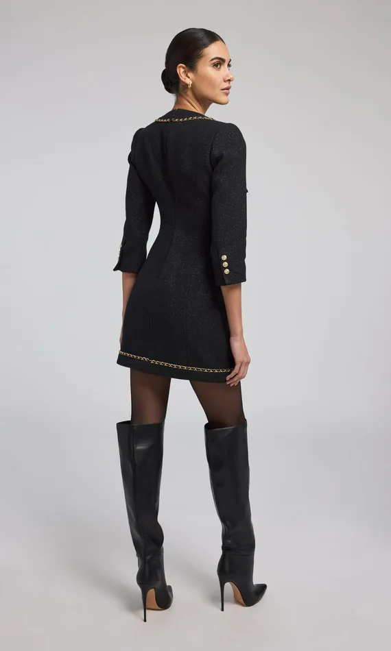 Generation Love Clothing Dresses Women Sandrine Tweed Dress Black