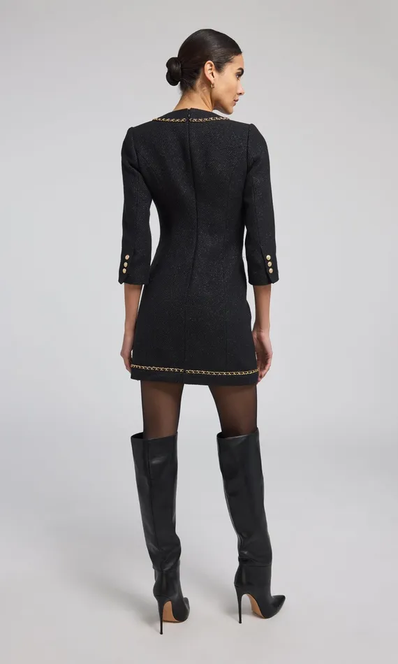 Generation Love Clothing Dresses Women Sandrine Tweed Dress Black