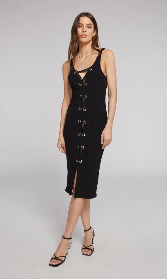 Generation Love Clothing Dresses Women Savannah LaceUp Dress Black