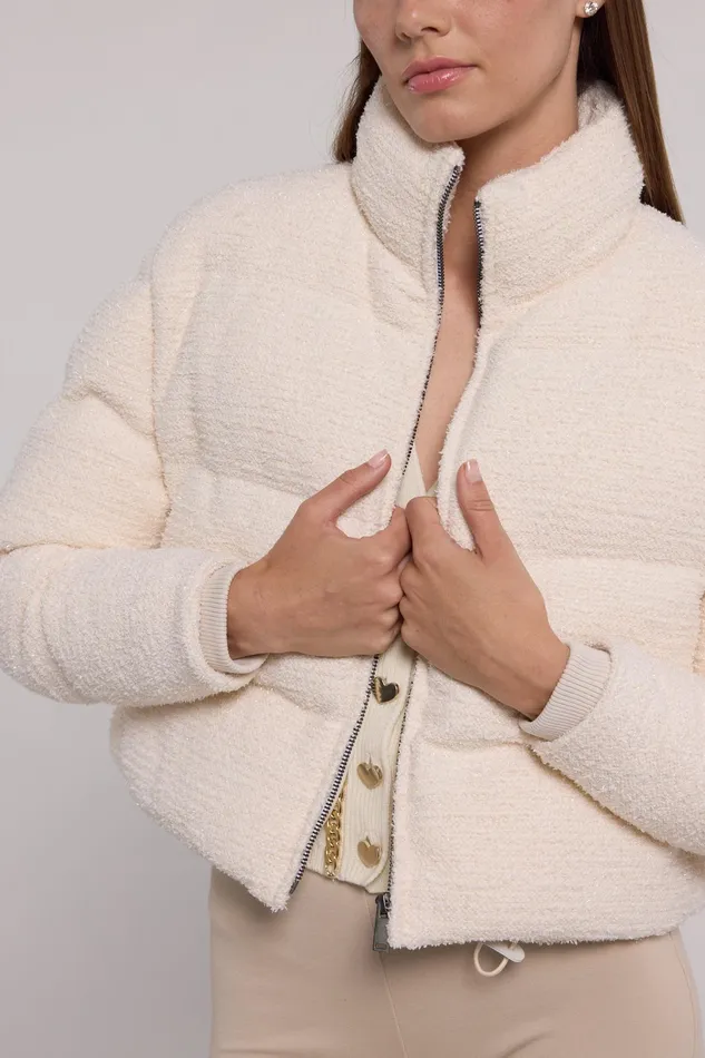 Generation Love Clothing Outerwear Women Rhoda Tweed Puffer White