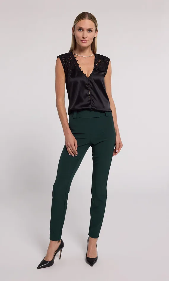 Generation Love Clothing Pants Women Alexandra Crepe Pants Forest