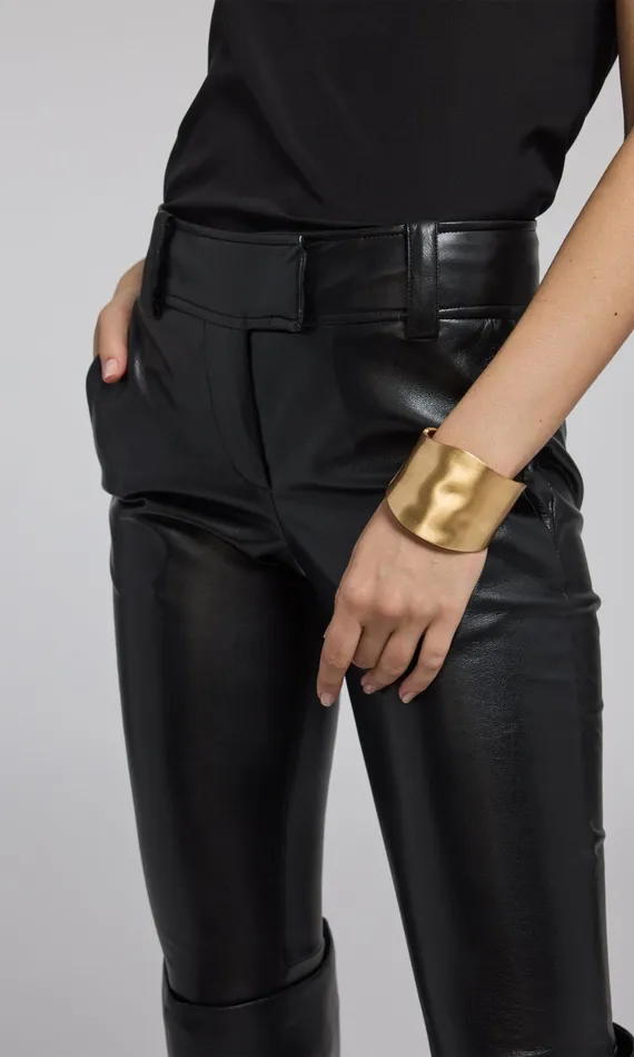 Generation Love Clothing Pants Women Alexandra Vegan Leather Pants Black
