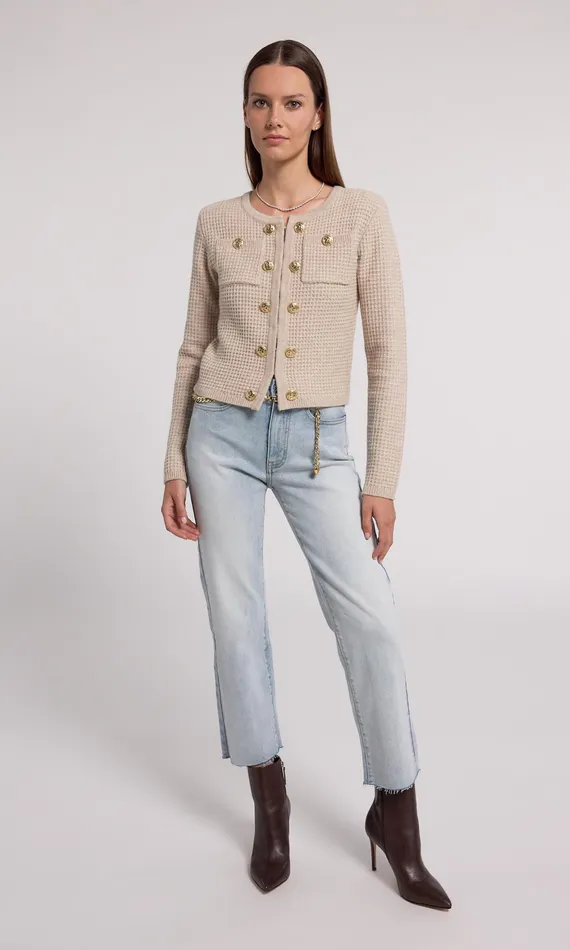 Generation Love Clothing Pants Women Jordy Chain Belted Jeans Ice Blue